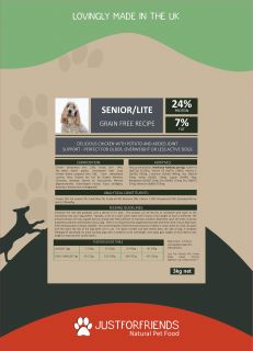 Senior Lite Dog Food Sample Pack - 100g - £2.50